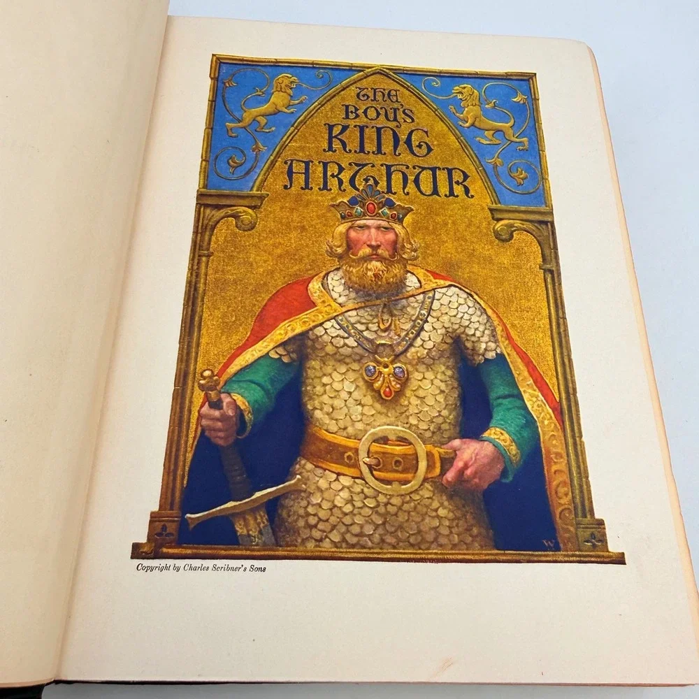 The Boys King Arthur Sidney Lanier NC Wyeth Illustrated Complete 1922 Scribners